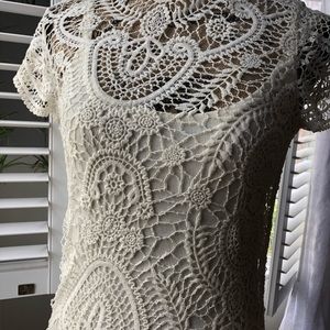 Cream Battenberg Lace Dress